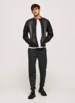 negro chaqueta biker de piel de cordero Pepe Jeans 06X4835 hombres - Imagen 2
