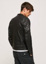 negro chaqueta biker de piel de cordero Pepe Jeans 06X4835 hombres - Imagen 5