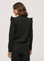 negro jersey de algodón con volantes Pepe Jeans 06X4283 mujer - Imagen 4
