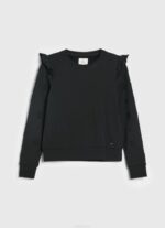 negro jersey de algodón con volantes Pepe Jeans 06X4283 mujer - Imagen 5