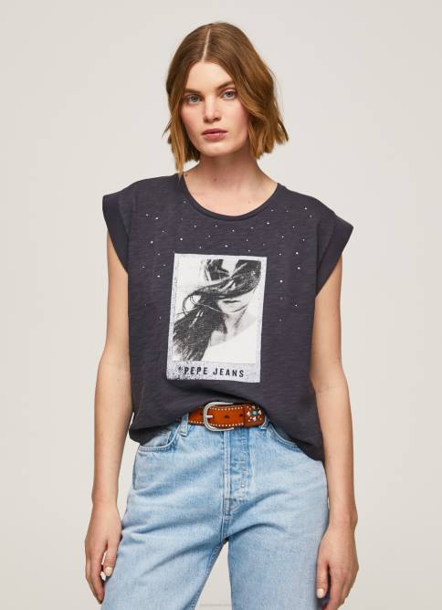negro_lavado_camiseta_con_estampado_de_foto_pepe_jeans_06x4388_mujer.jpg negro lavado camiseta con estampado de foto Pepe Jeans 06X4388 mujer - Imagen 1