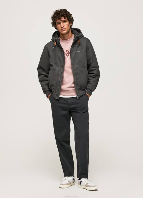 negro lavado chaqueta con forro polar Pepe Jeans 06X4836 hombres - Imagen 2