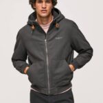 negro lavado chaqueta con forro polar Pepe Jeans 06X4836 hombres