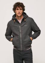 negro lavado chaqueta con forro polar Pepe Jeans 06X4836 hombres