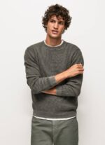 negro lavado jersey de punto gofrado Pepe Jeans 06X4854 hombres