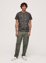 negro lavado playera con estampado de bandana Pepe Jeans 06X4937 hombres - Imagen 2