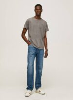 negro lavado playera con logo estampado Pepe Jeans 06X4927 hombres - Imagen 2