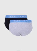 negro Pack de 2 braguitas de algodón elástico Pepe Jeans 06X41152 hombres - Imagen 2