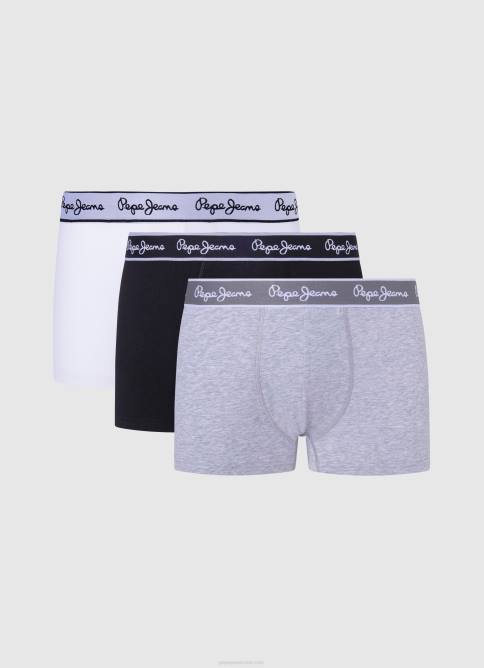 negro Pack de 3 bóxers de algodón elástico Pepe Jeans 06X41161 hombres - Imagen 3