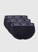 negro Pack de 3 braguitas de algodón elástico Pepe Jeans 06X41158 hombres - Imagen 2
