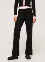 negro pantalones de punto de canalé Pepe Jeans 06X4306 mujer - Imagen 2