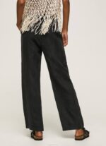 negro pantalones rectos de tejido fluido Pepe Jeans 06X4291 mujer - Imagen 4