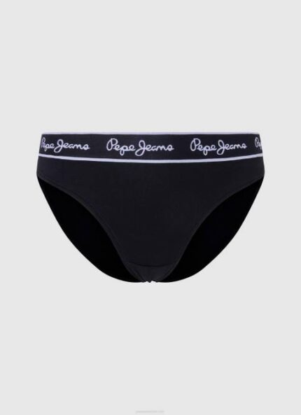 negro panty clásico con logo estampado Pepe Jeans 06X4550 mujer