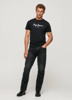 negro playera con logo estampado Pepe Jeans 06X41000 hombres - Imagen 2