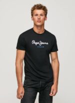 negro playera con logo estampado Pepe Jeans 06X41000 hombres - Imagen 3