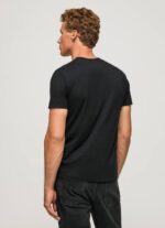 negro playera con logo estampado Pepe Jeans 06X41000 hombres - Imagen 4