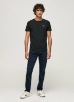 negro playera con logo estampado Pepe Jeans 06X41012 hombres - Imagen 2