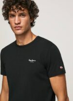 negro playera con logo estampado Pepe Jeans 06X41012 hombres - Imagen 3