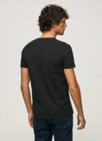 negro playera con logo estampado Pepe Jeans 06X41012 hombres - Imagen 4