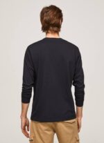 negro playera con logo estampado Pepe Jeans 06X41019 hombres - Imagen 3