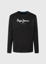 negro playera con logo estampado Pepe Jeans 06X41019 hombres - Imagen 4