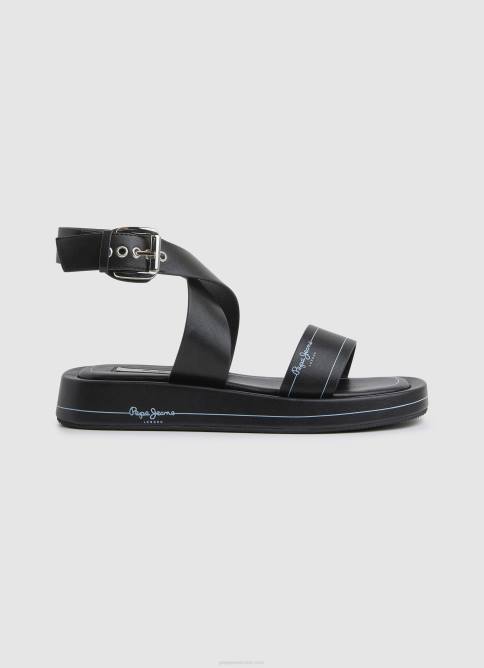 negro sandalias de cuña logy de verano Pepe Jeans 06X4652 mujer - Imagen 1