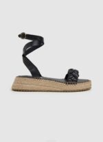 negro sandalias kate con cuña trenzada Pepe Jeans 06X4676 mujer