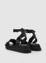 negro sandalias kate de tela con cuña Pepe Jeans 06X4671 mujer - Imagen 4