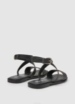 negro sandalias planas Irma Log de piel Pepe Jeans 06X4661 mujer - Imagen 4