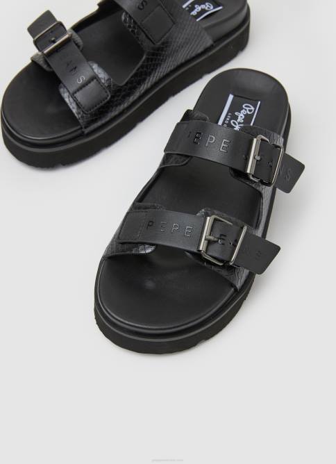 negro sandalias polar park con doble hebilla Pepe Jeans 06X4670 mujer - Imagen 3