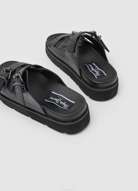 negro sandalias polar park con doble hebilla Pepe Jeans 06X4670 mujer - Imagen 4