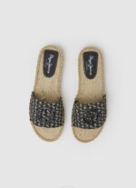 negro sandalias siva de yute con jacquard Pepe Jeans 06X4683 mujer - Imagen 2