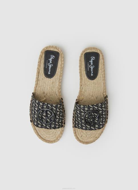 negro sandalias siva de yute con jacquard Pepe Jeans 06X4683 mujer - Imagen 2