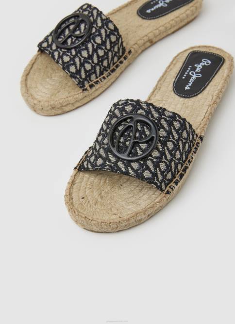 negro sandalias siva de yute con jacquard Pepe Jeans 06X4683 mujer - Imagen 3