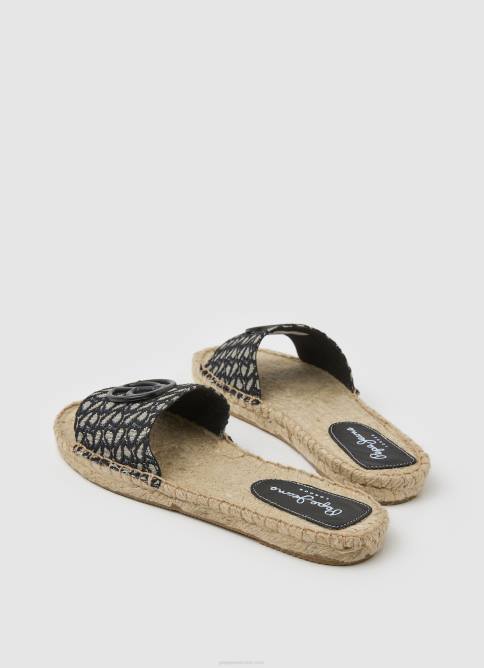negro sandalias siva de yute con jacquard Pepe Jeans 06X4683 mujer - Imagen 4