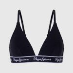 negro sujetador de algodón elástico Pepe Jeans 06X4548 mujer