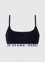 negro sujetador deportivo de algodón Pepe Jeans 06X4567 mujer
