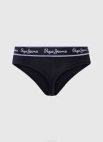 negro tanga clásica con logo estampado Pepe Jeans 06X4549 mujer - Imagen 2