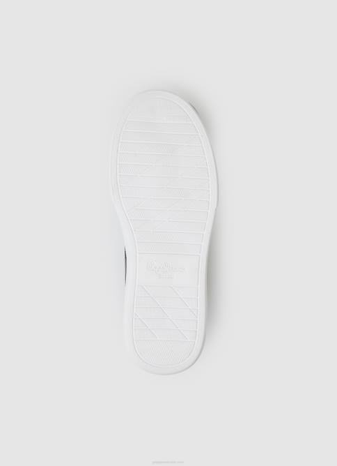 negro tenis Eaton con parte de cuero Pepe Jeans 06X41198 hombres - Imagen 5