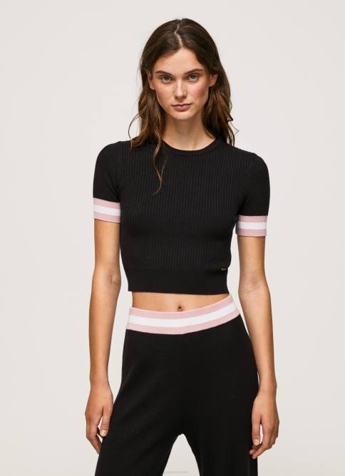 negro_top_de_manga_corta_con_cuello_redondo_pepe_jeans_06x4263_mujer.jpg negro top de manga corta con cuello redondo Pepe Jeans 06X4263 mujer - Imagen 1