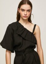 negro vestido asimétrico Pepe Jeans 06X4200 mujer - Imagen 3