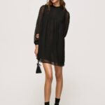 negro vestido corto con estampado de lunares Pepe Jeans 06X4207 mujer