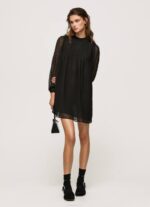 negro vestido corto con estampado de lunares Pepe Jeans 06X4207 mujer