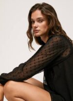 negro vestido corto con estampado de lunares Pepe Jeans 06X4207 mujer - Imagen 5