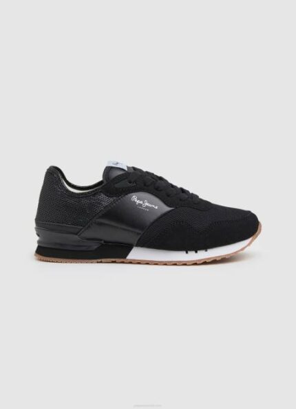 negro zapatillas london troy combinadas Pepe Jeans 06X4611 mujer