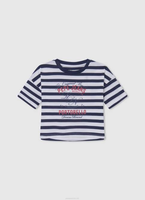 oceano_camiseta_con_estampado_de_rayas_pepe_jeans_06x41467_chica.jpg océano camiseta con estampado de rayas Pepe Jeans 06X41467 chica - Imagen 1