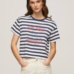 océano camiseta con estampado de rayas Pepe Jeans 06X4450 mujer