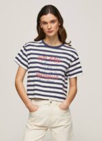 océano camiseta con estampado de rayas Pepe Jeans 06X4450 mujer