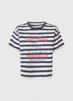océano camiseta con estampado de rayas Pepe Jeans 06X4450 mujer - Imagen 5