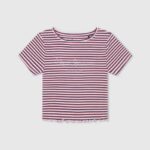 océano camiseta de canalé con estampado de rayas Pepe Jeans 06X41466 chica